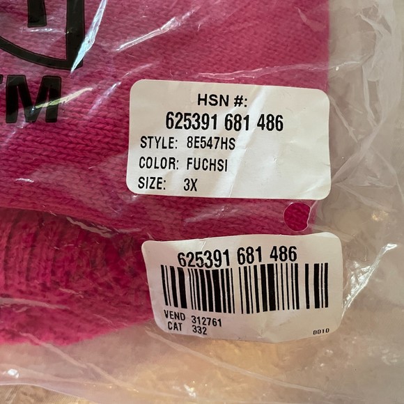 ANTTHONY MARK HANKINS ORIGINAL New 100% Cotton Crochet Fuchsia Sweater, 3X - Picture 14 of 14
